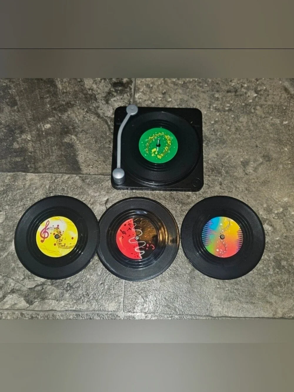 4pc Record Player Coaster Set BNIB